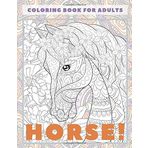 Horse - Coloring Book for adults