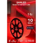 Hortum Esnek 220V Şerit Led Kırmızı 10 Metre