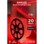 Hortum Esnek 220V Şerit Led Kırmızı 20 Metre
