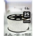 Hortum Esnek Serit LED Gün Isigi + 220V Fiş 1,2,3,4,5,10,15,20,25,50,100 Metre - 25 m - Beyaz
