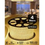 Hortum Esnek Serit LED Gün Isigi + 220V Fiş 1,2,3,4,5,10,15,20,25,50,100 Metre - 4 m - Gün Işığı