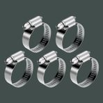 Hortum Kelepçesi Tork Ayarlı 22X36 Mm Paslanmaz Çelik Boru Metal Kelepçe Ayarlanabilir Klips 5 Adet