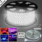 Hortum Led Beyaz Dış Mekan 3 Çip 220v 10mt Tak Kullan