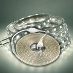 Hortum Şerit Led Dış Ortam, Bahçe, Açık Alan Aydınlatma 220v Fişli SB-6539 (Beyaz, 10 Metre)