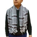 Horus Artesanía de Egipto Filistin Shemagh Keffiyeh Hatta Arapça Unisex %100 Pamuk Agallı veya Agal. Sargı. Şal, Siyah/Beyaz, Tek Beden
