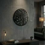 Horus Gözü Duvar Tablosu Mdf Kesim Geometrik Duvar Süsü Eye Of Horus Dekor