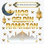 HOŞ GELDİN RAMAZAN EV OKUL DUVAR SÜSÜ