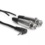 Hosa 3.5 Mm. 90 Derece Trs (M) - Dual Xlr (F) Stereo Breakout Kablo 1.5 M (Cyx-405F) 3.5 Mm. 90 Derece Trs (Erkek) <-> Dual Xlr (Dişi) Stereo Breakout Kablo, 1.5 Mt. Cyx-405F
