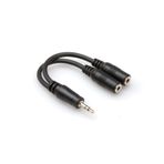 Hosa 3.5 mm TRS M - Dual 3.5 mm TRS F Y-Kablo