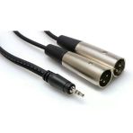 Hosa 3.5 Mm. Trs (M) - Dual Xlr (M) Stereo Breakout Kablo 2 M (Cyx-402M) 3.5 Mm. Trs (Erkek) <-> Dual Xlr (Erkek) Stereo Breakout Kablo, 2 Mt. Cyx-402M