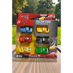 HOŞGARDENS Cars Şimşek Mcqueen Ve Arkadaşları Karakterli Çek Bırak Dıe-Cast Metal Arabalar 6'li Set