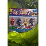 HOŞGARDENS Kirpi Sonıc Oyuncak Tails-Super Sonıc-Knuckles- 4'lü Figür Karakter Oyuncak Seti