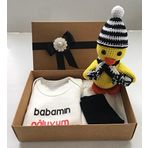 Hoşgeldin Bebek, Yenidoğan Erkek Bebek, Siyah Beyaz Taraftar Hediye Seti