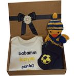 Hoşgeldin Bebek, Yenidoğan Kız Bebek, Sarı Lacivert Taraftar Hediye Seti
