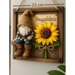 “Hoşgeldiniz” Yazılı Retro Tarz Ahşap Kapı Süsü – 23x23 Cm – Dekoratif Duvar Süsü