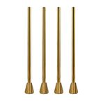 Hoshen 4 Parça Set 9 İnç Paslanmaz Çelik Karıştırma Pipetleri, Metal Kalın İçme Pipetleri Sarmal, Smoothies, İçecekler (Altın) için Spiral Uçlu Pipetler
