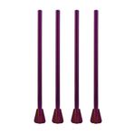 Hoshen 4 Parça Set 9 İnç Paslanmaz Çelik Karıştırma Pipetleri, Metal Kalın İçme Pipetleri Sarmal, Smoothies, İçecekler için Spiral Uçlu Pipetler (Mor)