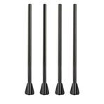 Hoshen 4 Parça Set 9 İnç Paslanmaz Çelik Karıştırma Pipetleri, Metal Kalın İçme Pipetleri Sarmal, Smoothies, İçecekler için Spiral Uçlu Pipetler (Siyah)