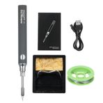 Hosioe Akülü Havya Seti, USB Şarj Edilebilir Mini Akülü Havya, 5V Taşınabilir Alçak Gerilim Kaynak Kalemi, Küçük Lehimleme Projeleri için 3 Sıcaklık Ayarlı Havya Alet Seti, Ev Aletleri Tamiri, Kend*