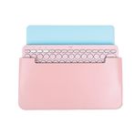 Hosoncovy PU Deri Taşınabilir Klavye Taşıma Çantası Saklama Çantası Seyahat Çantası Toz Geçirmez Koruyucu Kılıf Logitech K380 Çok Cihazlı Bluetooth Klavye (Pembe) için