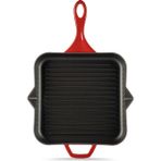 Hosse Kırmızı 28x28 cm Yardımcı Kulplu Kare Grill Tava