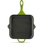 Hosse Yeşil 28x28 cm Yardımcı Kulplu Kare Grill Tava