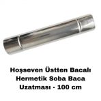 Hoşseven HDU 10 Üstten Bacalı Ayaklı 100 cm Doğalgaz Soba Baca Uzatması