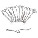 HOSTK Tibet gümüş karışımı antika kancalı, 10'lu metal kitap ayracı seti, yaklaşık 120 mm