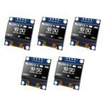 Hosyond 5 Adet 0,96 inç OLED I2C Ekran Modülü 128x64 Piksel OLED Ekran Ekranı IIC Seri Mini Kendinden Işıklı Ekran Ekran Kartı Arduino Raspberry PI ile Uyumlu (Beyaz)