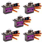 Hosyond 5 Paket Mikro Servo MG90S 9G Metal Dişli Mini Servo Motor RC Robot Helikopter Uçak Tekne Uzaktan Kumandalı Oyuncaklar, Arduino Projesi Araba ile Uyumlu