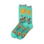 Hot Sox Kadın Güneş Tarot Çorabı 1 Çift, Nane, Kadın 4-10 Ayakkabı, nane, 36.5-43 EU