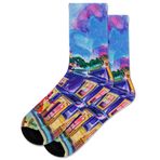Hot Sox Kadın Seyahat Yazma La Vie En Rose Crew Beraberlik, La Vie En Rose (Mavi), 36.5-43 EU