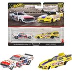 Hot Wheels 1:64 Premium Araba 2'li Paket 72 Plymouth Cuda Fc - Rob'n Pınks Metal Renkli - 8 cm