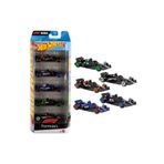 Hot Wheels 2024 Formula 1 Yarış Arabaları Koleksiyonu, 5'li Set, Model JBJ78, Siyah ve Mavi