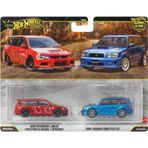 Hot Wheels 2'li Premium Araba Seti 2005 Mıtsubıshı Lancer Evolu Çok Renkli