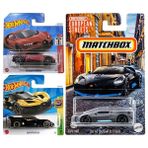 Hot Wheels 3 Araç Bugatti Set - Hot Wheels Bugatti Bolide Sarı & Bugatti Chiron & Matchbox Bugatti Divo (1/64)