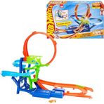 Hot Wheels Akrobasi Pistleri™ Havada Çarpışma Hot Wheels Akrobasi Pistleri Havada Çarpışma oyun seti, 1:64 ölçekli metal oyuncak araba ve motorlu hızlandırıcı JFD12