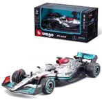 Hot Wheels Burago Race 2022 F1 Mercedes AMG W13 Lewis Hamilton Scale 1:43