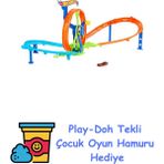 Hot Wheels Hızlı Fırlatma ve Döngü Parkuru Oyun Seti Hot Wheels Hızlı Fırlatma ve Döngü Parkuru Oyun Seti ve 1:64 Ölçekli Metal Oyuncak Araba, Çarpışma Temalı Pist Set + Play-Doh Oyun Hamuru
