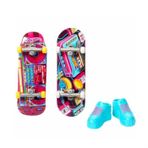 Hot Wheels HXL17-HXL18 Skate Retro Temalı 2'li Ayakkabı ve Parmak Kaykay