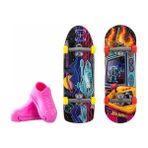 Hot Wheels HXL17-HXL21 Skate Retro Temalı 2'li Ayakkabı ve Parmak Kaykay
