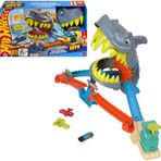 Hot Wheels Köpek Balığını Yendiğiniz Veya Ona Yem Olduğunuz City Oyuncak Araba Ve Pist Se