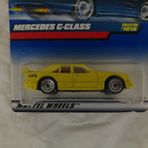 Hot Wheels Mattel 1999 1:64 Scale Yellow Mercedes C-Class Die Cast Car Collector #1015