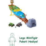Hot Wheels Monster Trucks Bigfoot ve Gunkster, kolayca saklama özelliğiyle Monster Trucks Yıkım Pisti, HJG32