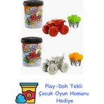 Hot Wheels Monster Trucks Color Reveal Renk Değiştiren Araçlar 2'li Paket + Play-Doh Oyun Hamuru