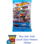 Hot Wheels Oyuncak Araba, Içinden Nadir Veya Çok Nadir Araç Çıkabilen Opak Sürpriz Paket Içinde 1:64 Ölçekli Oyuncak Araba ve Çıkartma, Karışık Paket (Stiller Çeşitlil + Play-Doh Oyun Hamuru