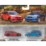 Hot Wheels Premium Car Culture 2005 Mitsubishi Lancer & 2004 Subaru Forester JHW46