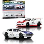 Hot Wheels Premium Car Culture 2'li paket, 1:64 ölçekli araçlardan oluşan, benzersiz çiftler, Real Riders tekerlekler, Metal/Metal şasi, koleksiyonculara uygun hediye, JBL03