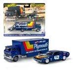 Hot Wheels Premium Team Transport - 70 Plymount Aar Cuda - Sakura Sprinter Hrv38