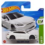 Hot Wheels - Tesla Model S Plaid - HW EV 1/10 - HYX58 - Short Card - Beyaz - Mattel 2025 - 1:64